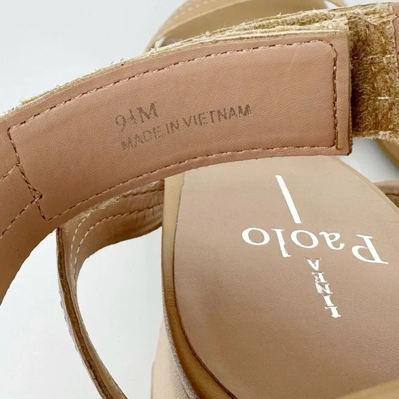 Linea Paolo Women's Emmie Ankle Strap Heeled Sandals Tan Size 9.5 - Picture 12 of 13